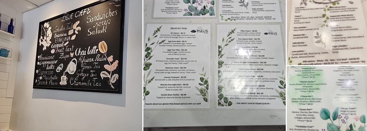 Zen Haus Café Menu