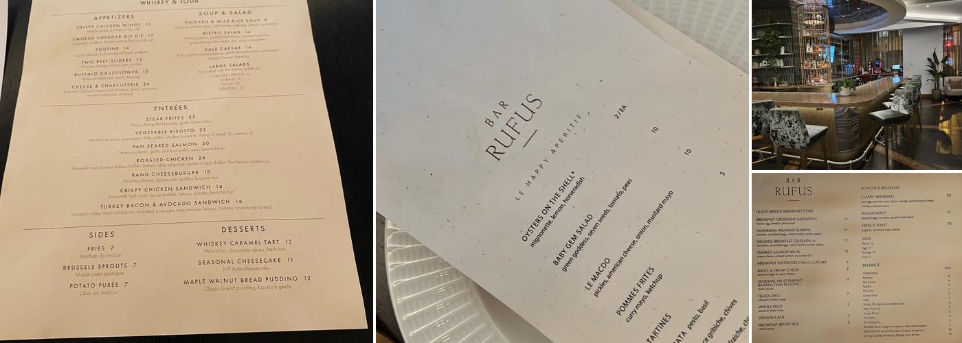Bar Rufus Menu
