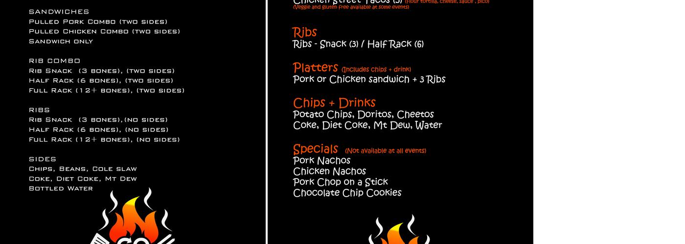 Go Concessions - Food Trucks & Event Catering Menu
