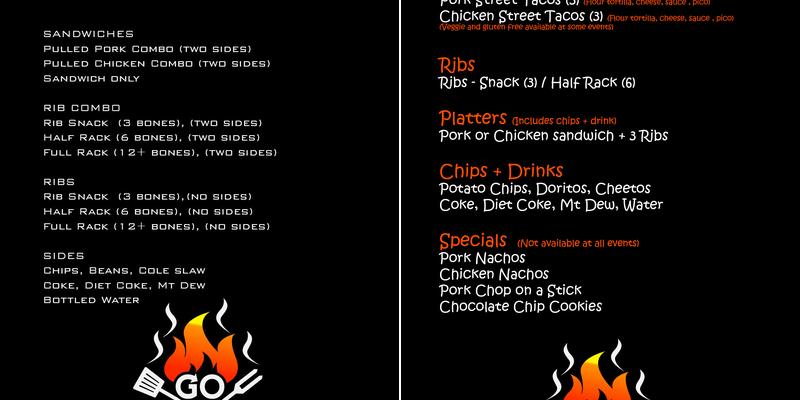 Go Concessions - Food Trucks & Event Catering Menu
