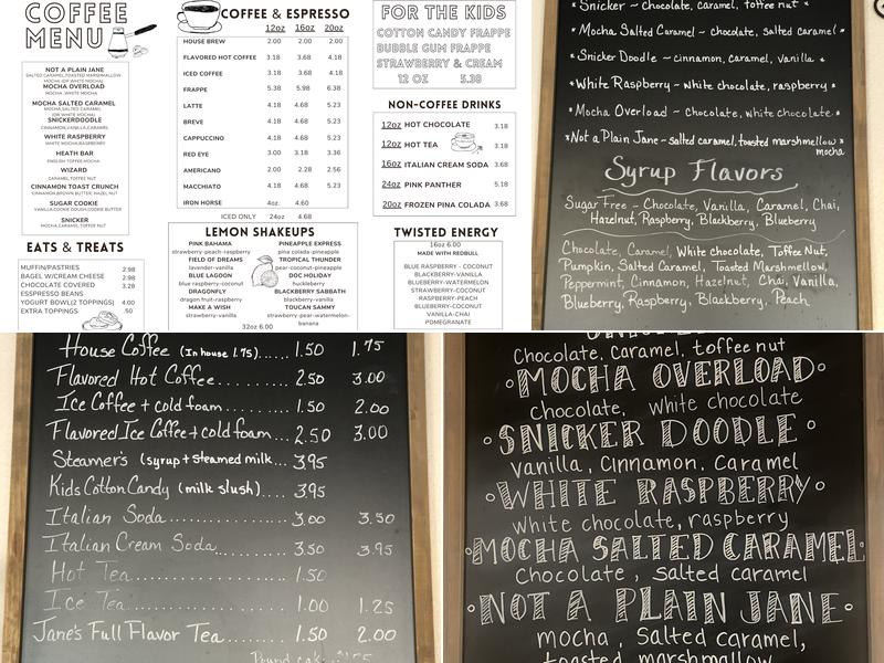 Lisa Jane's Coffee House Menu