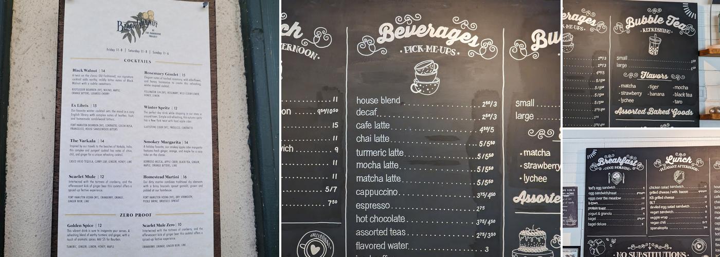 THE KITCHEN TABLE CAFE Menu