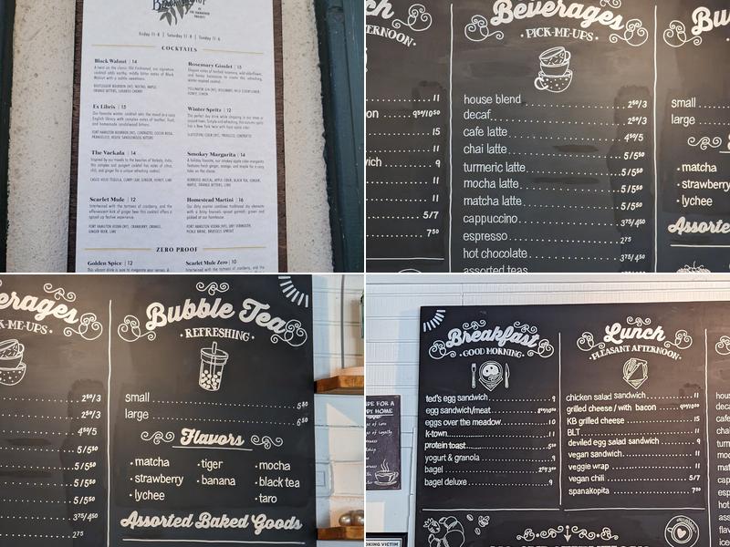 THE KITCHEN TABLE CAFE Menu