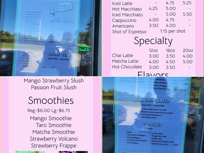 MooMooCha - Boba & Coffee Menu