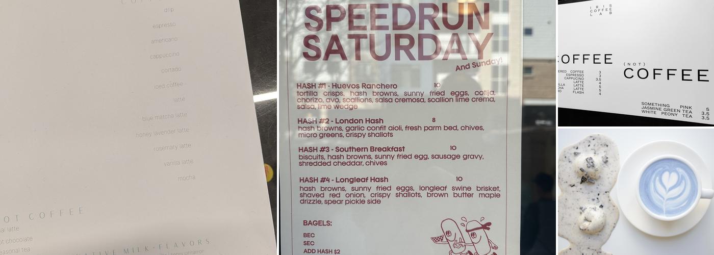 Iris Coffee Lab Menu