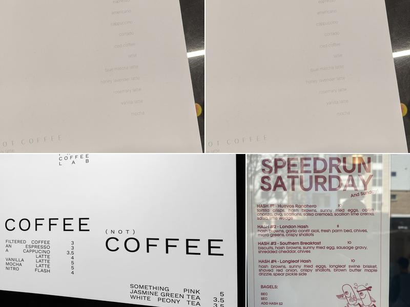 Iris Coffee Lab Menu