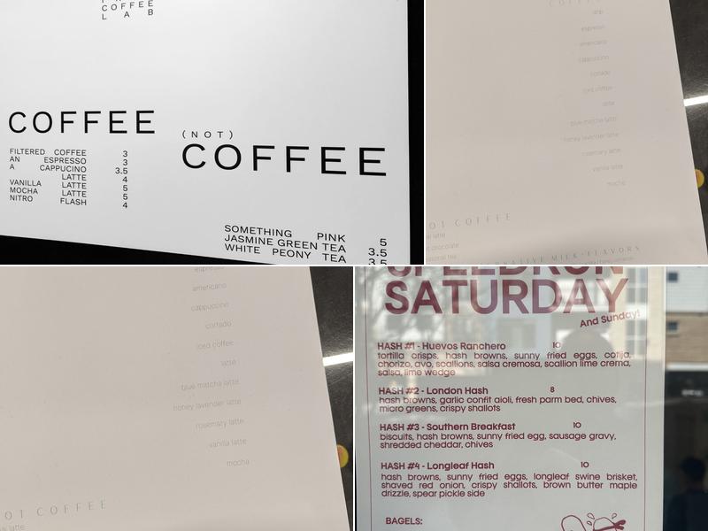 Iris Coffee Lab Menu