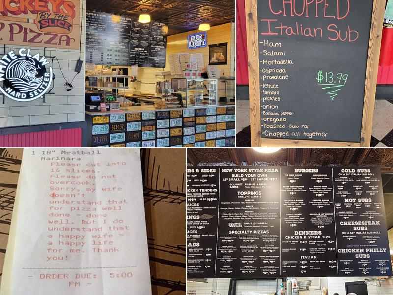 Mickey's N.Y. Pizza Menu