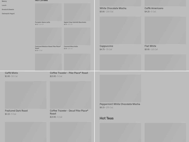 Starbucks Menu
