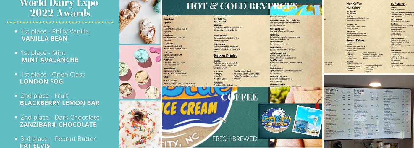 Sea Blue Coffee & Ice Cream Menu