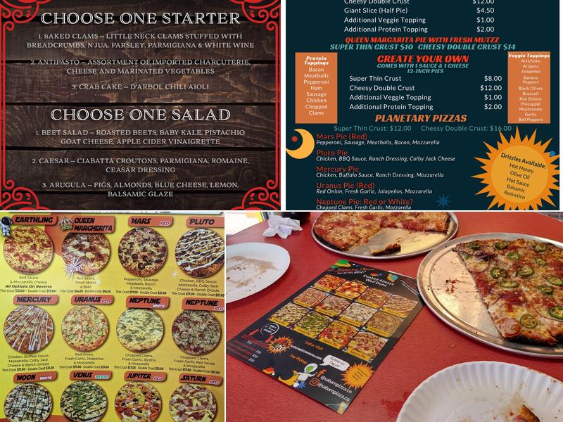 Saturn Pizza Menu