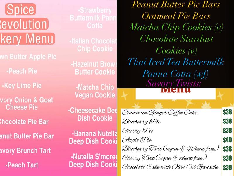Spice Revolution Menu