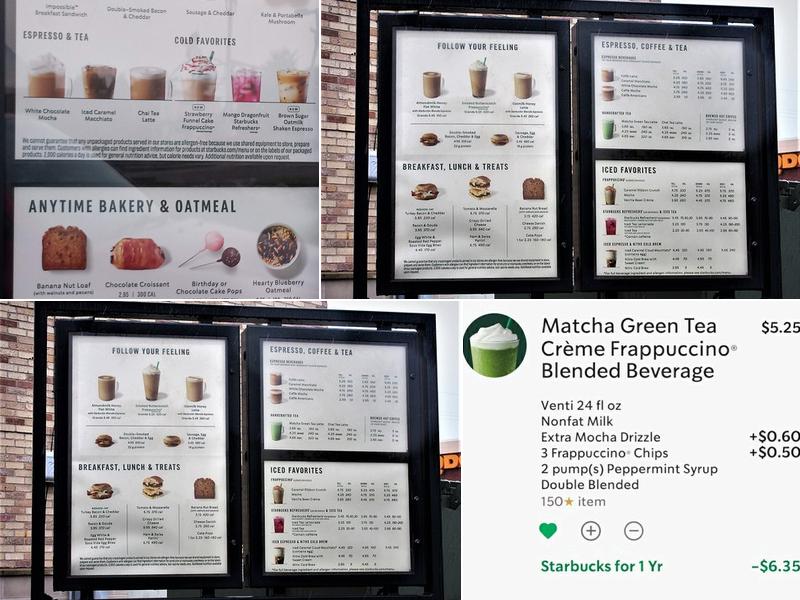 Starbucks Menu