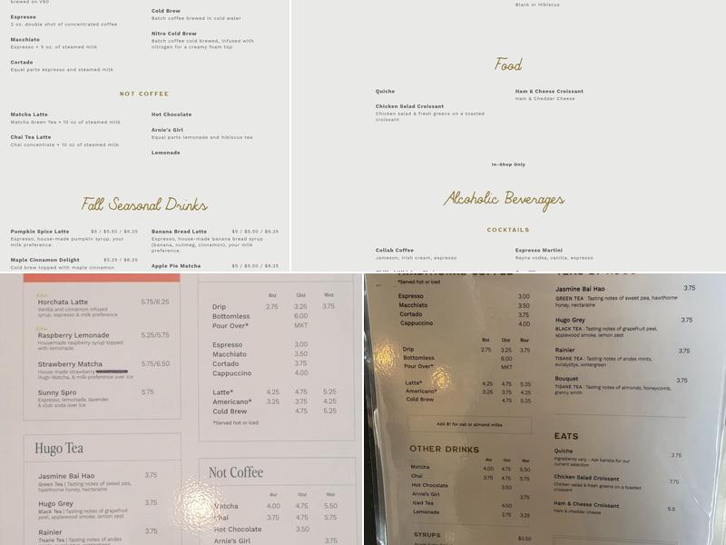 Collab Coffee Menu