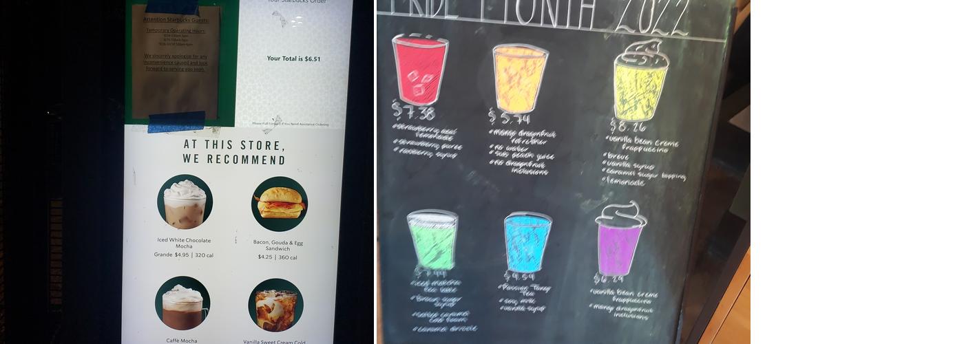 Starbucks Menu