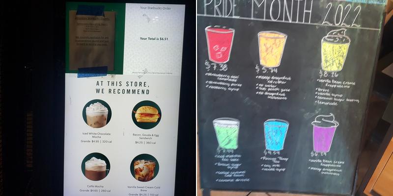 Starbucks Menu