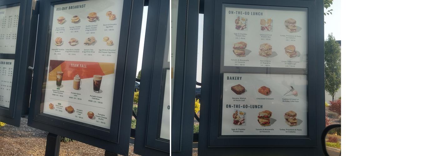 Starbucks Menu