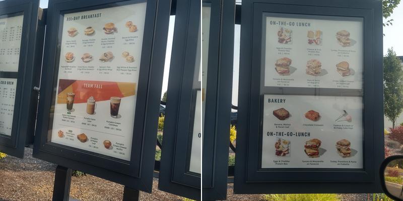 Starbucks Menu