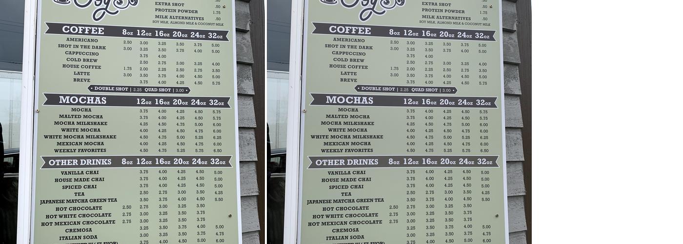 Java Joy LLC Menu