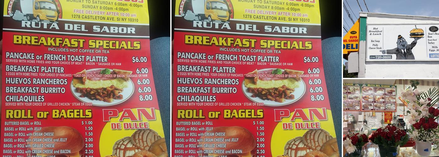 Ruta Del Sabor & Bakery INC. Menu