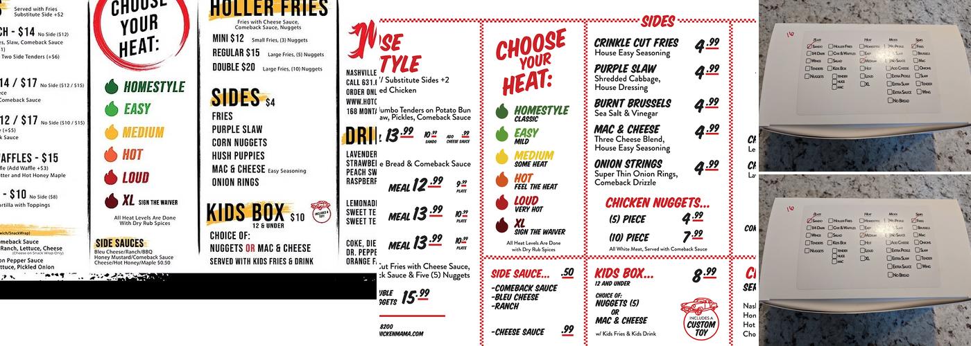 Hot Chicken Mama Menu