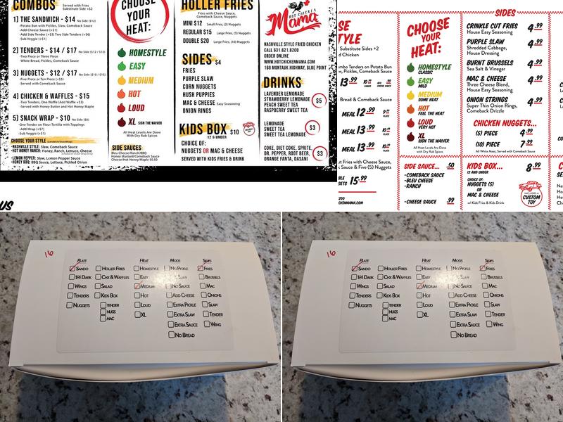 Hot Chicken Mama Menu