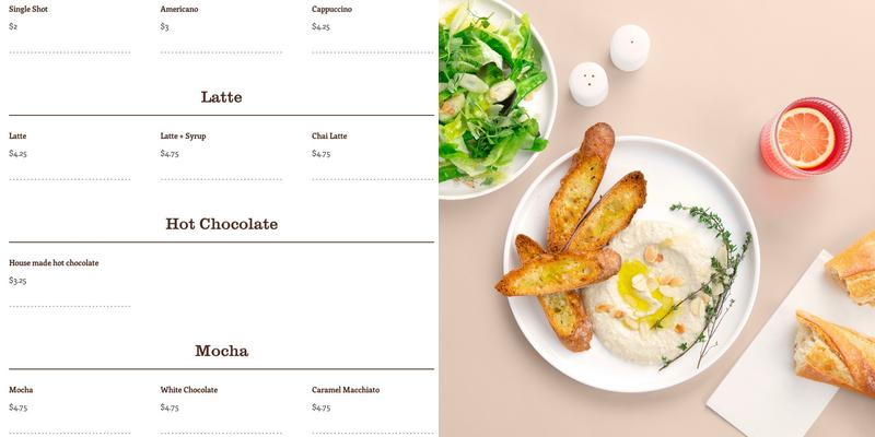 Mugs Coffee Hut Menu