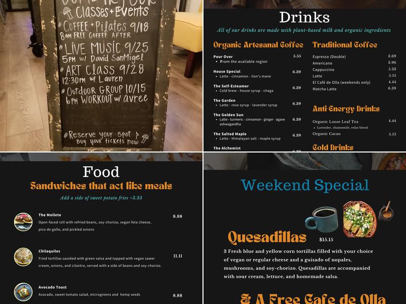 Ome Calli Café Menu