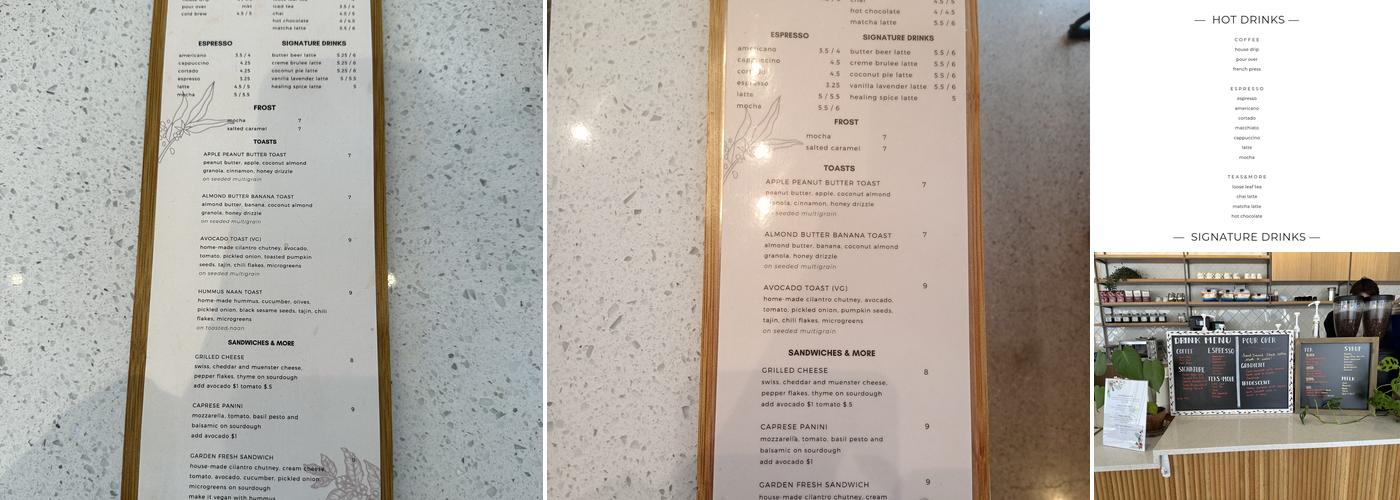 Sip Stir Coffee House Menu