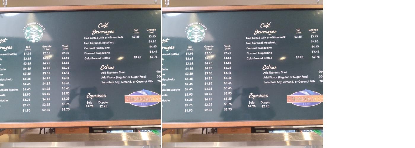 Starbucks Menu