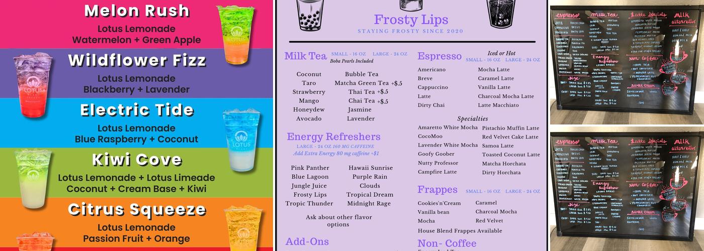 Frosty Lips Menu