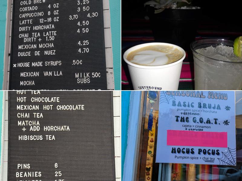 Southbound Coffee Menu