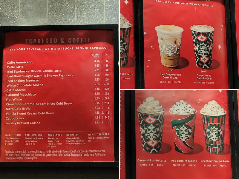 Starbucks Menu