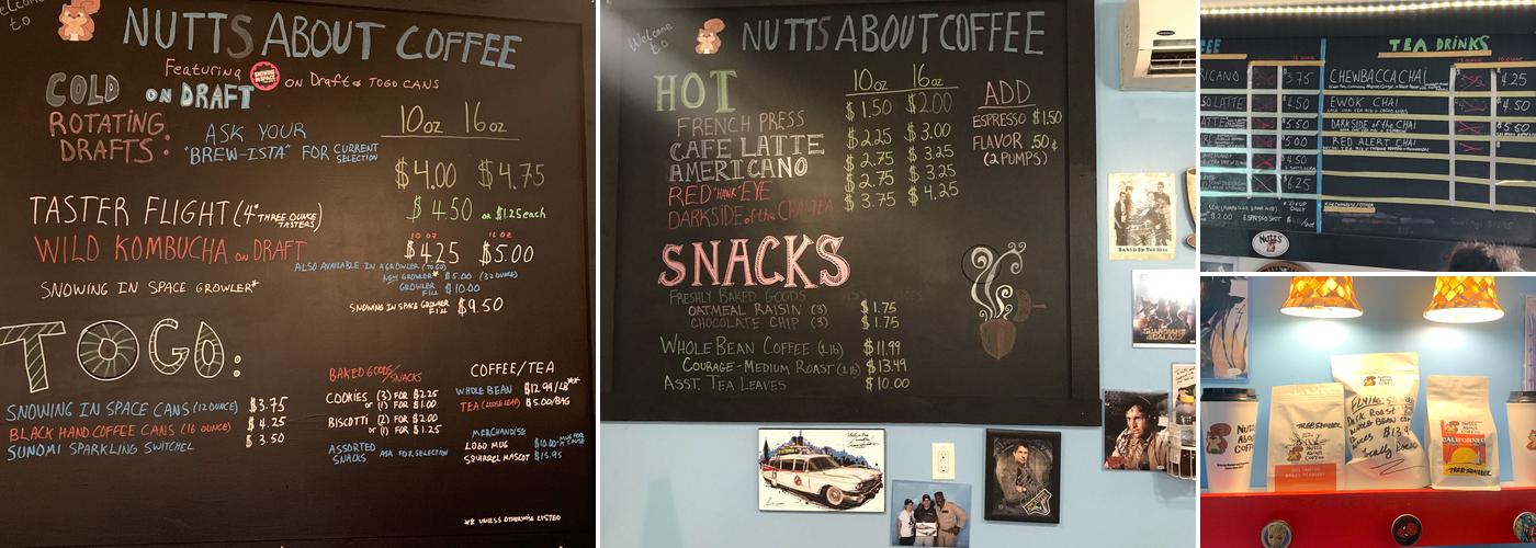 Nutt’s About Coffee LLC Menu