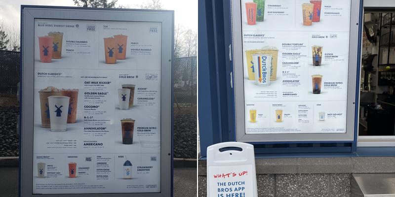 Dutch Bros Coffee Menu