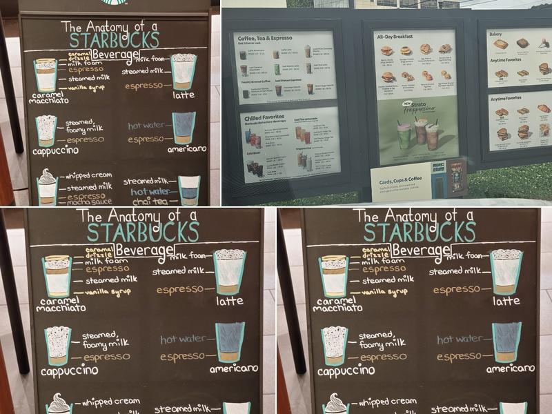 Starbucks Menu
