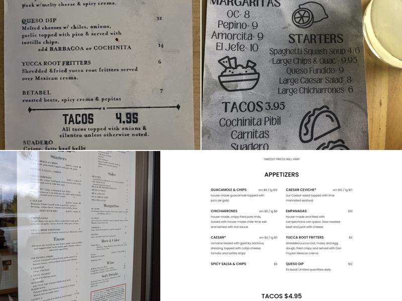 OC Taco Menu