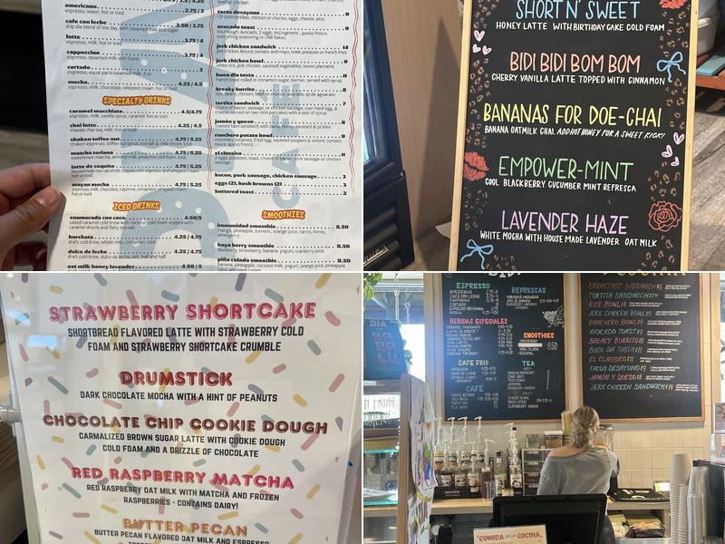 Dia Café Menu