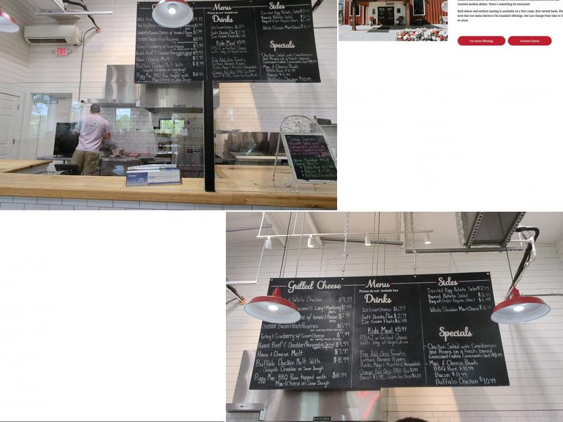 Nash Family Creamery Menu