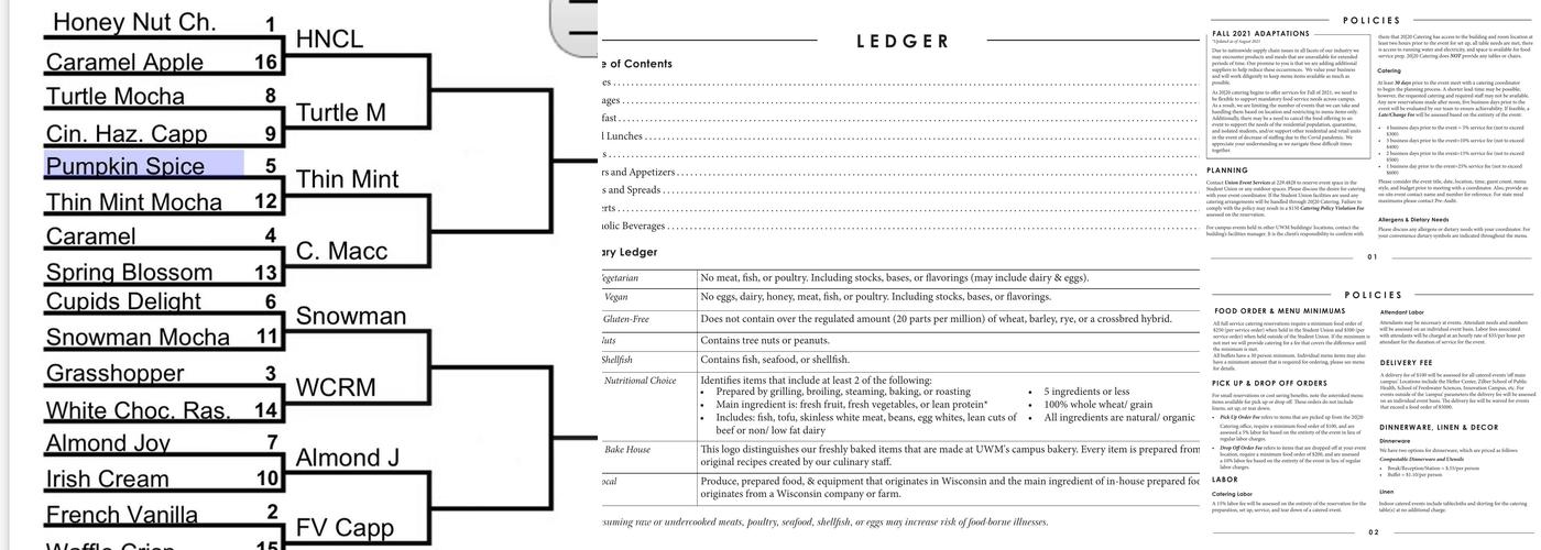 Grind - Student Union Menu