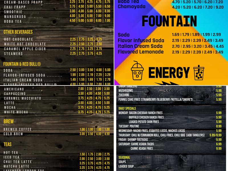Nell's Coffee Menu