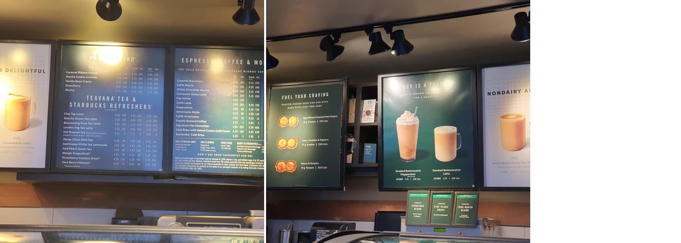 Starbucks Menu