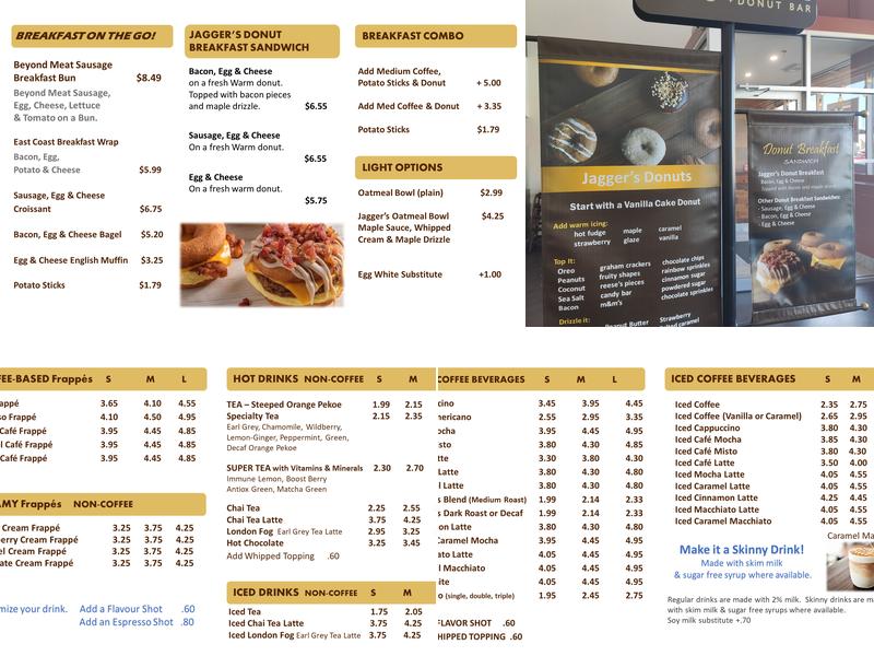 Jagger’s Cafe Menu