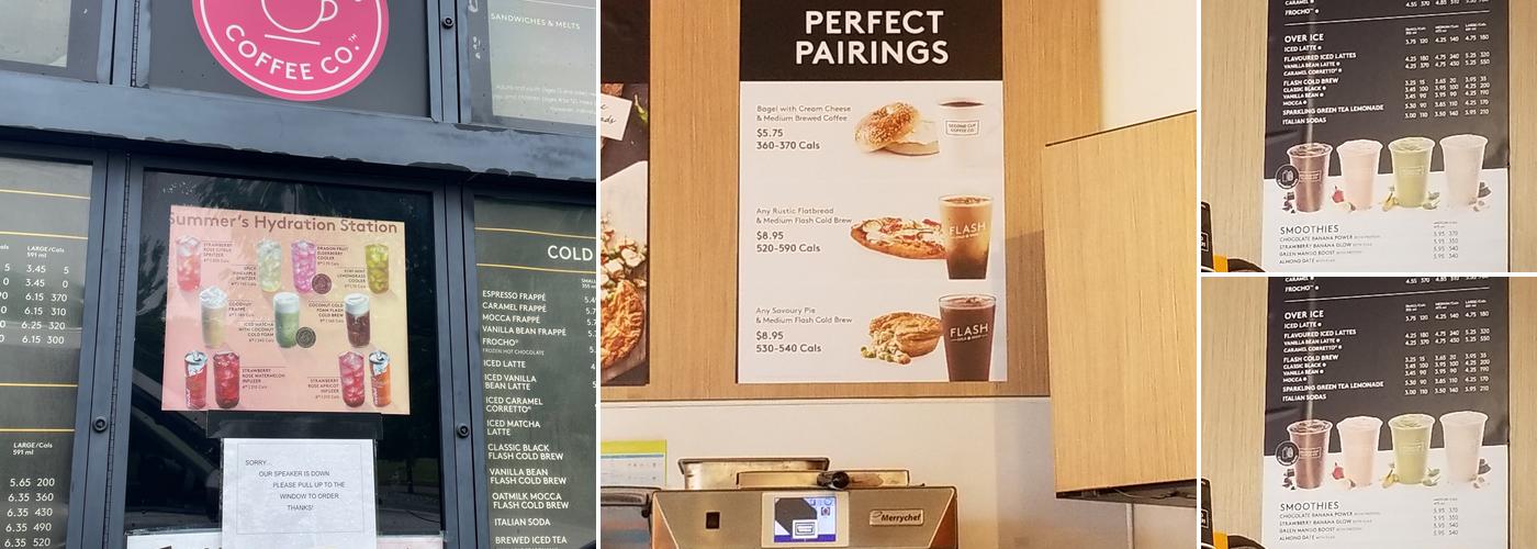 Second Cup Café Menu