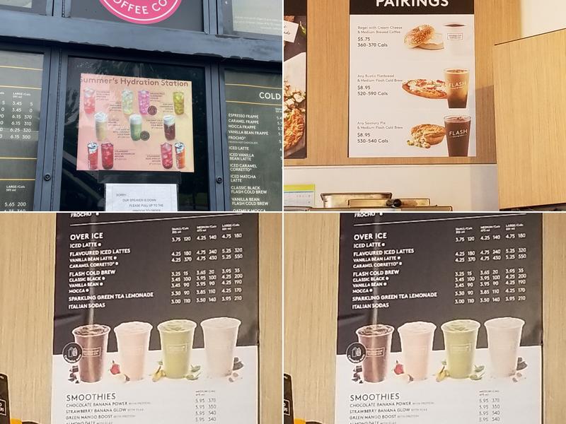 Second Cup Café Menu