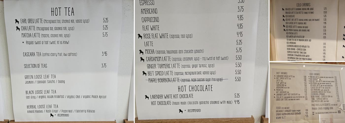 FIKA Cafe Menu