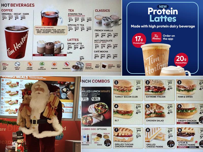 Tim Hortons Menu