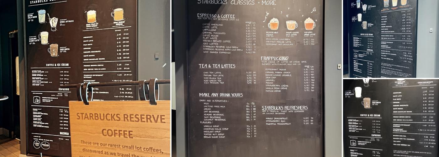Starbucks Menu
