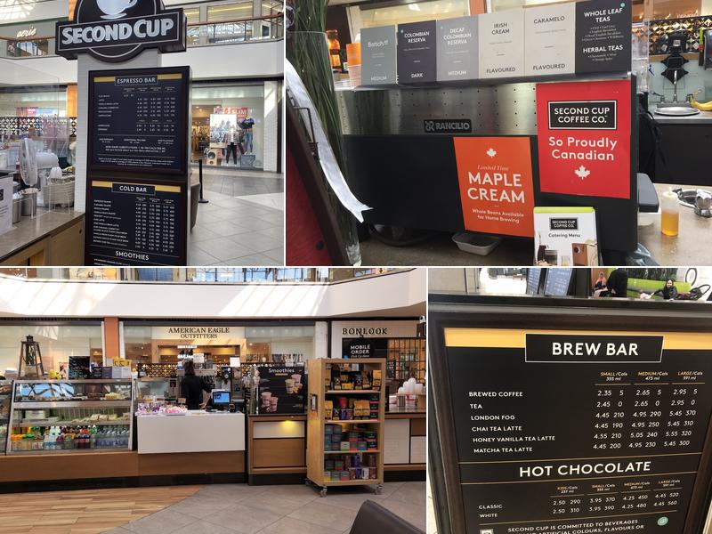 Second Cup Café Menu