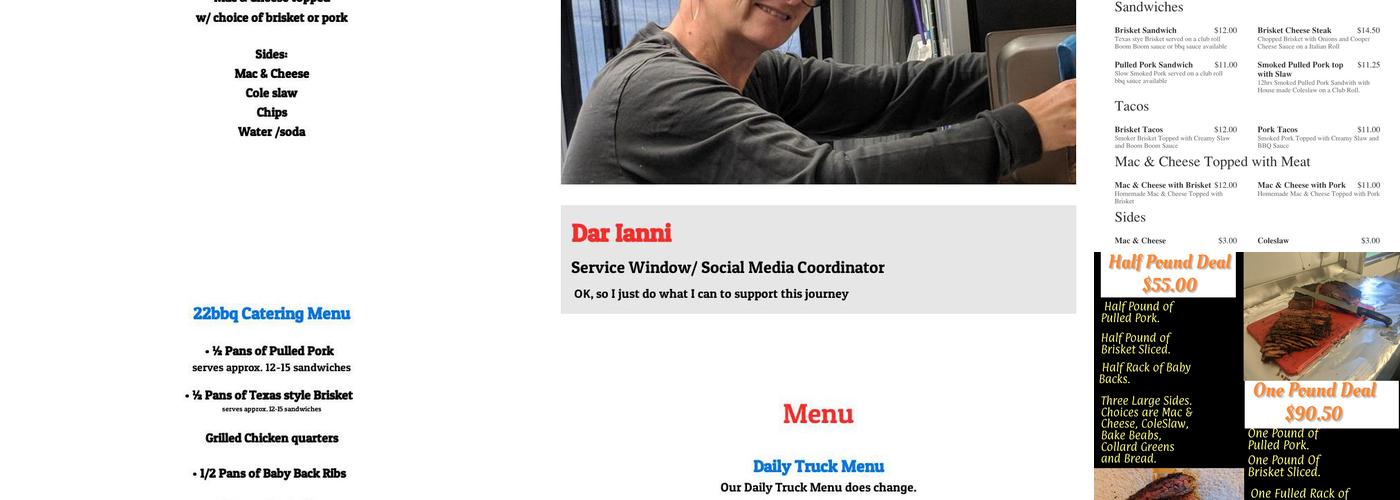 22bbq Menu